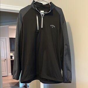 Callaway Black and Gray Golf Pullover, Quarter Zip